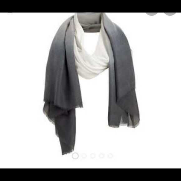 Carly Cushnie gray horizon ombré print scarf NWT - Picture 2 of 10